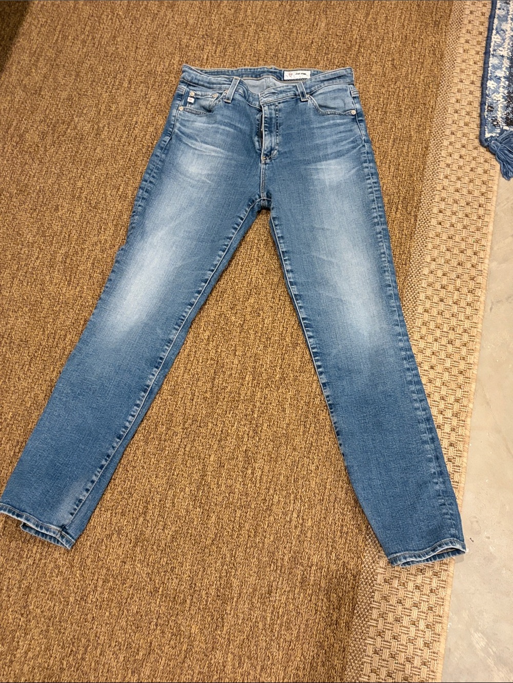AG Adriano Goldschmied Light Blue Slim Straight Jeans